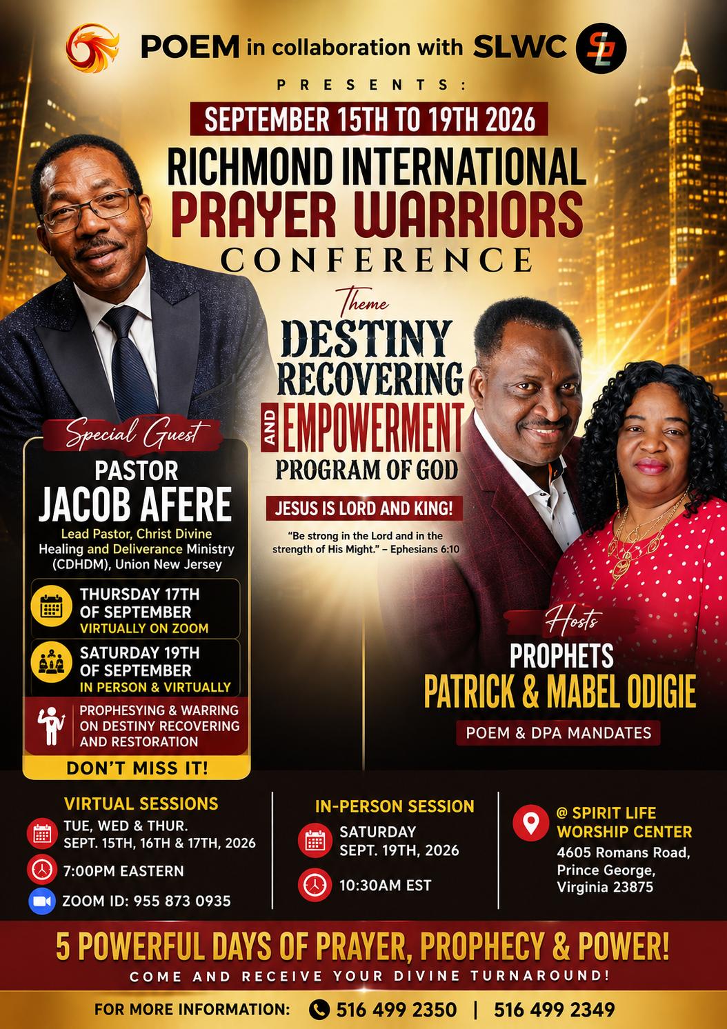 Richmond International Prayer Warriors Conference