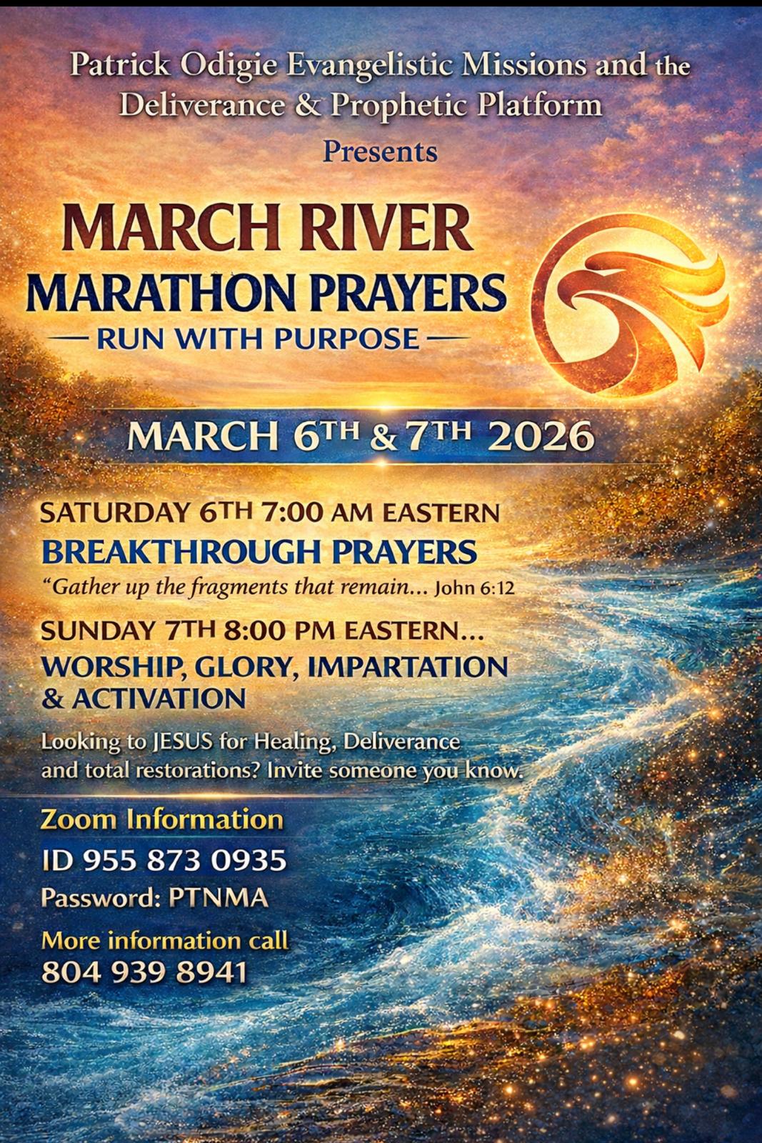 River Marathon Prayers